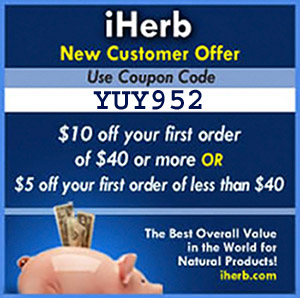 Iherb coupon - 10 dollars from first order