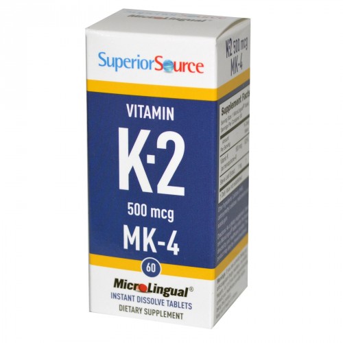 Superior Source, Vitamin K2, 100 mcg, 60 Microlingual Instant Dissolve Tablets_Iherb_review_Blog