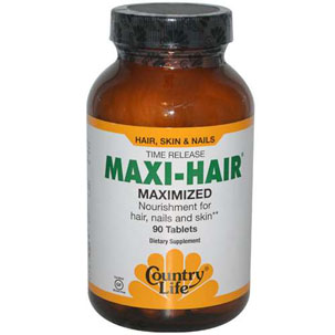 iHerb_Review_Country Life, Gluten Free, Maxi-Hair, Time Release, 90 Tablets