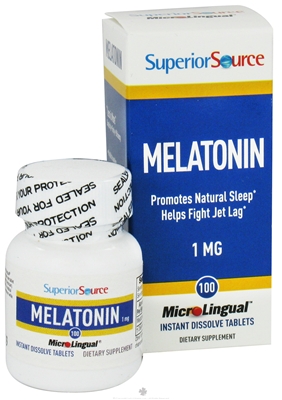 Superior Source, Melatonin, 1 mg, 100 MicroLingual Instant Dissolve Tablets