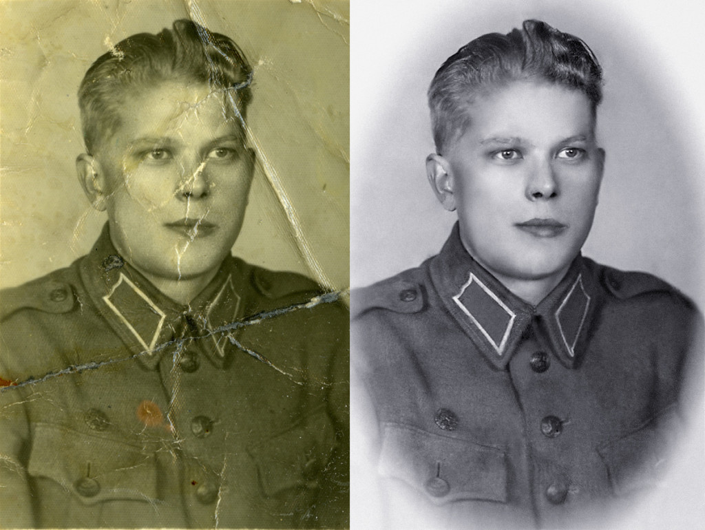 Photo restoration - Old army picture