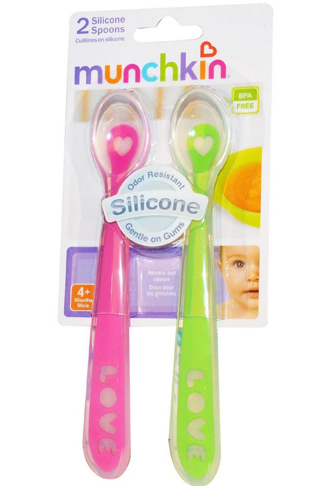 Munchkin Silicone Spoons 4 Months 2 Pack 2