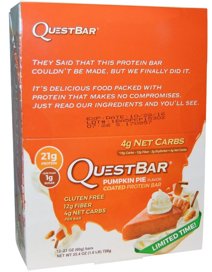 pumpkin quest nutrition bar