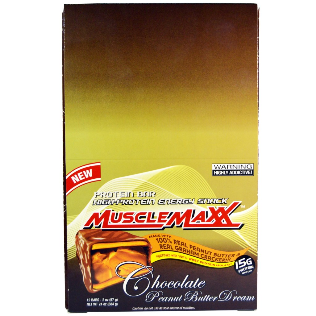 MuscleMaxx High-Protein Energy Snack Protein Bar Chocolate Peanut Butter Dream
