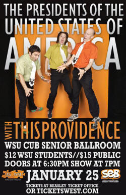 2011-01-25 - Presidents Of The USA (PUSA) and This Providence Poster