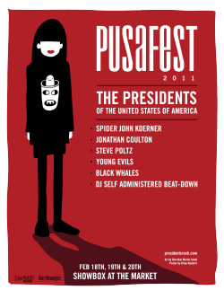 PUSA fest poster 2011 - The Presidents of The USA festival