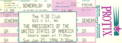 Poster - Ticket - PUSA / Presidents Of The USA