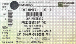 Poster / Ticket - Presidents Of USA