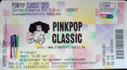 Pinkpop 2010 Classic Festival - Poster / Ticket - The Presidents Of The USA / PUSA with Iggy & Stooges, Gary Moore, Cult, Therapy