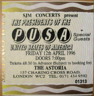 1996 Presidents Astoria Poster