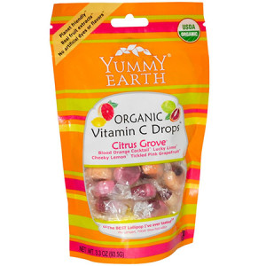 Yummy-Earth,-Organic-Vitamin-C-Drops,-Citrus-Grove,-3.3-oz-(93.5-g)
