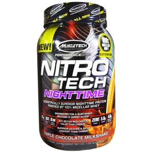 Muscletech Nitro Tech Nighttime Protein Triple Chocolate Milkshake from iherb