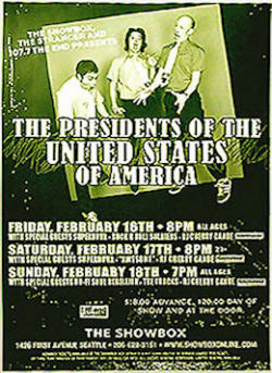 pusa / potusa / presidents at  showbox 2007 - tour poster 