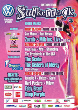 2008 Tour Poster - Presidents Of The USa / PUSA with with Freaky Age, Arid, Shameboy, The Scrabs, The Sisters Of Mercy